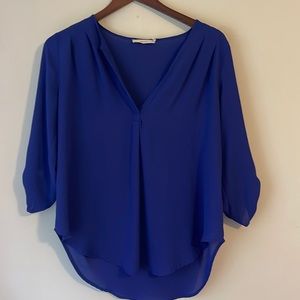 Lush Royal Blue 3/4 sleeve top